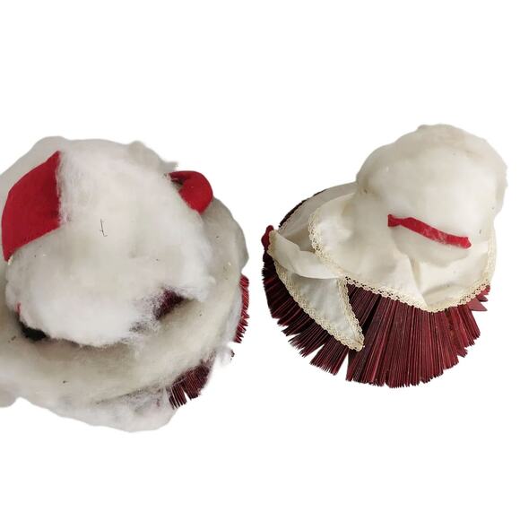 Vintage 1970s Santa & Mrs Claus Folded Magazine Skirt Dolls MCM Christmas Retro - Picture 9 of 11